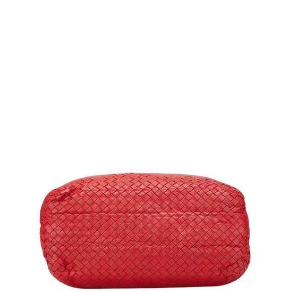 BOTTEGA VENETA Red Leather Intrecciato Tote Bag